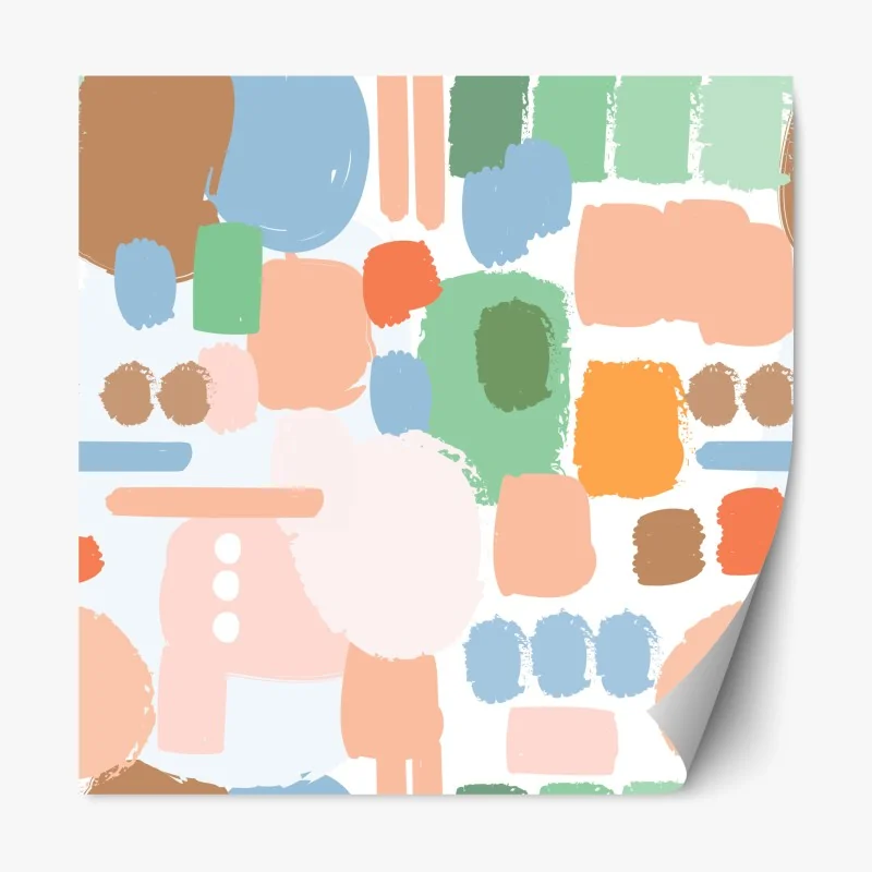 Naklejka repozycjonowalna pastelowy wzór pociągnięć pędzla