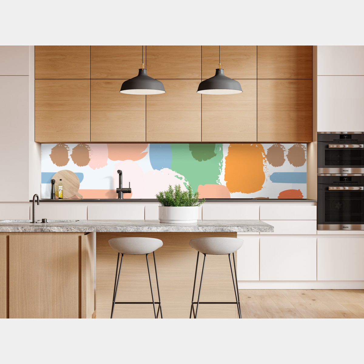 Naklejka repozycjonowalna pastelowy wzór pociągnięć pędzla – Wallissimo® Naklejka repozycjonowalna pastelowy wzór pociągnięć pędzla – Wallissimo®