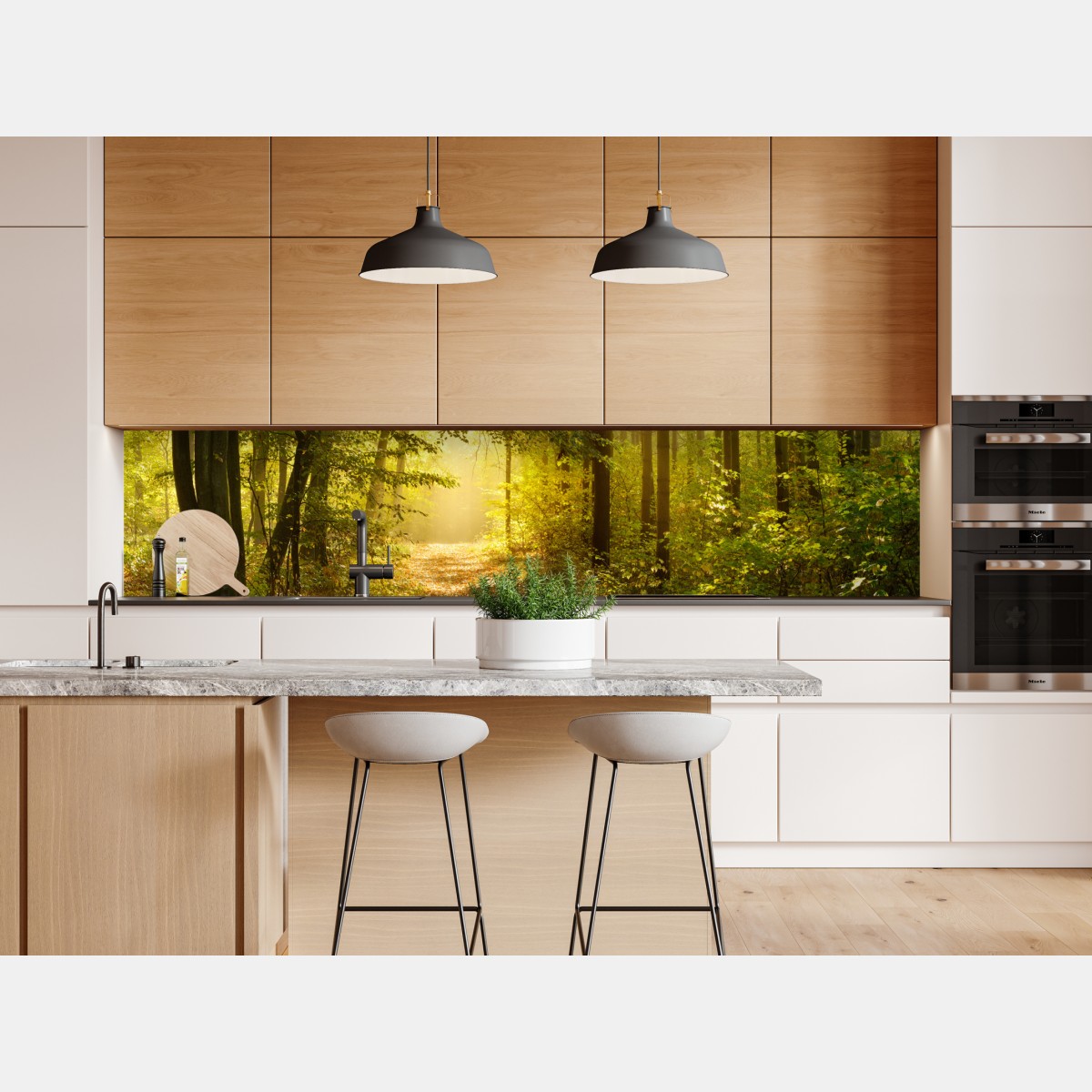 Naklejka repozycjonowalna słoneczna leśna ścieżka jesienią – Wallissimo® Naklejka repozycjonowalna słoneczna leśna ścieżka jesienią – Wallissimo®