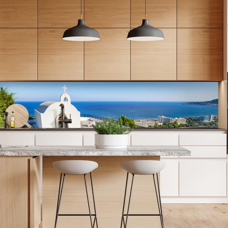 Naklejka repozycjonowalna spokojne jezioro górskie w Himalajach latem – Wallissimo®