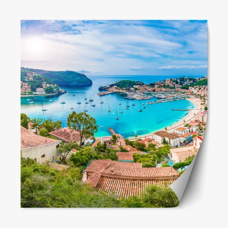 Naklejka repozycjonowalna różowy i turkusowy marmur abstrakcyjny – Wallissimo®