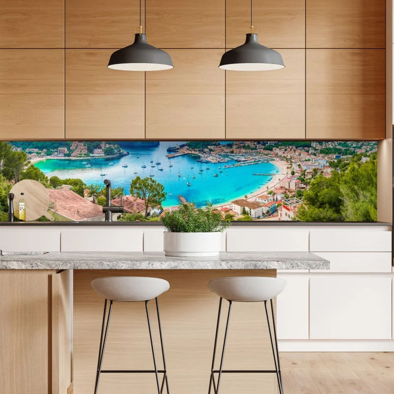 Naklejka repozycjonowalna różowy i turkusowy marmur abstrakcyjny – Wallissimo®