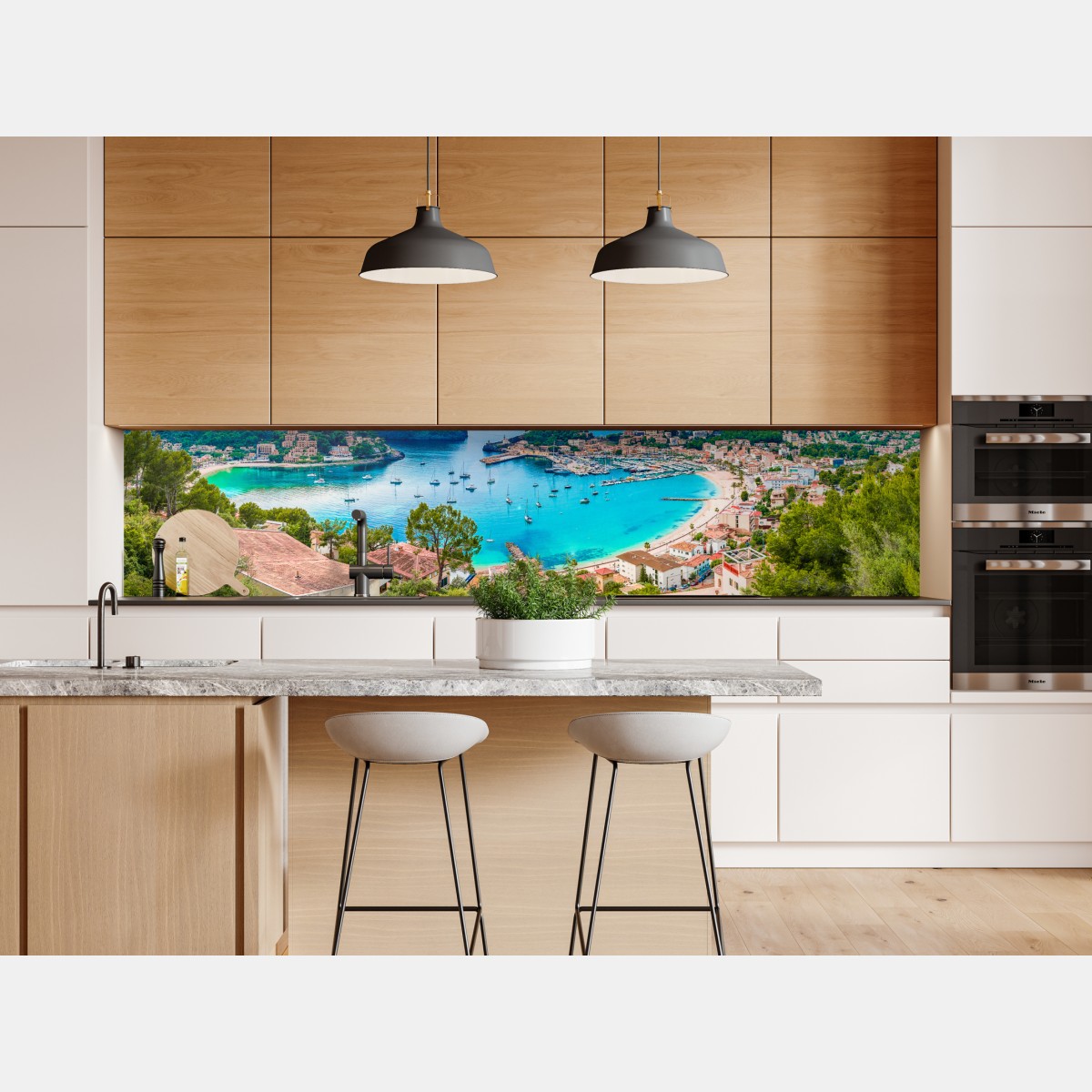 Naklejka repozycjonowalna słoneczna panorama Port de Soller – Wallissimo® Naklejka repozycjonowalna słoneczna panorama Port de Soller – Wallissimo®