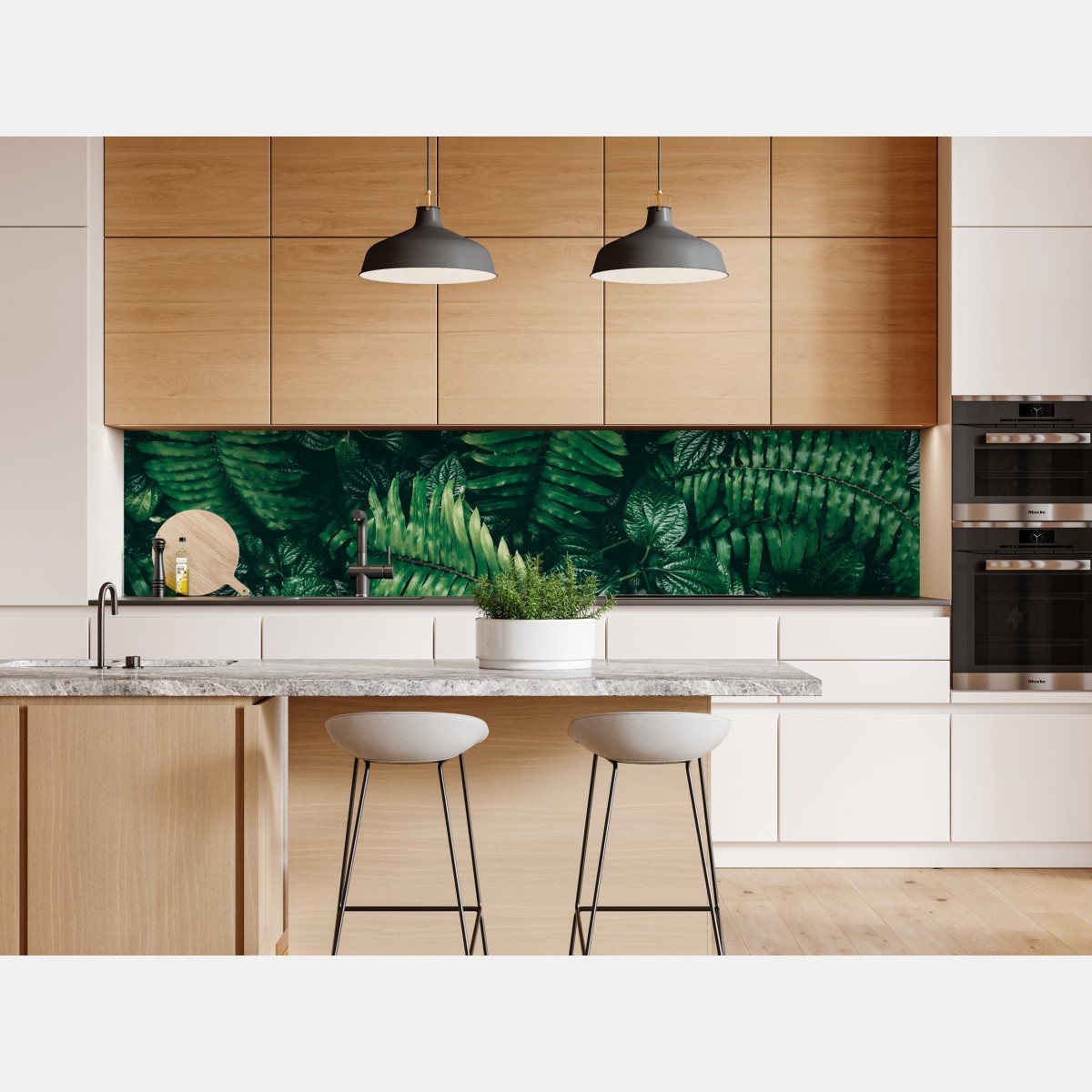 Naklejka repozycjonowalna bujne tropikalne liście – Wallissimo® Naklejka repozycjonowalna bujne tropikalne liście – Wallissimo®