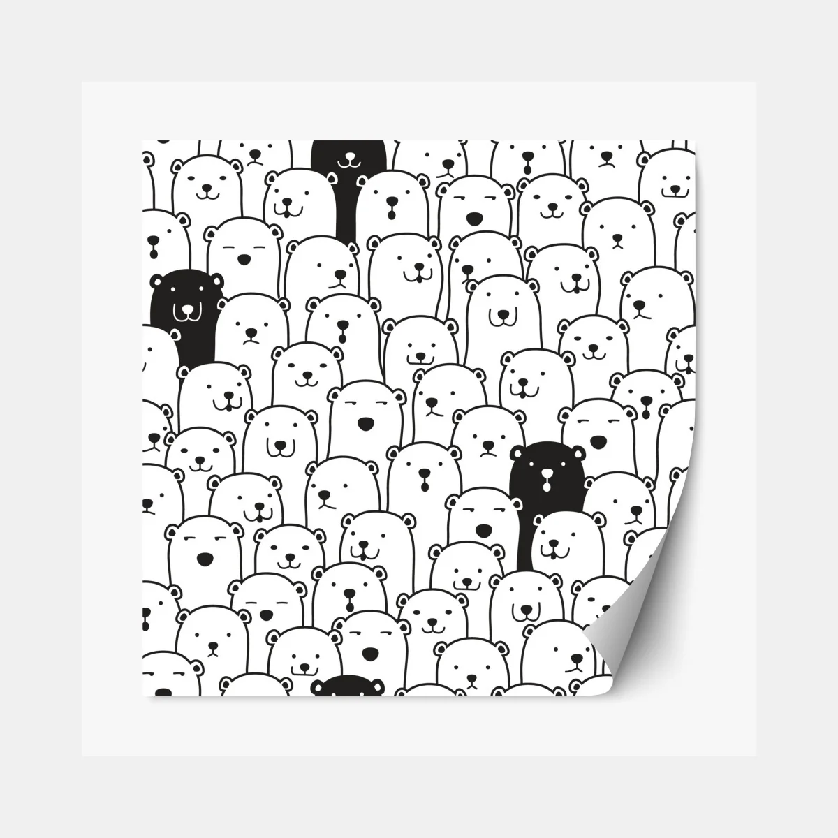 Naklejka repozycjonowalna uroczy wzór z misiami – Wallissimo® Naklejka repozycjonowalna uroczy wzór z misiami – Wallissimo®