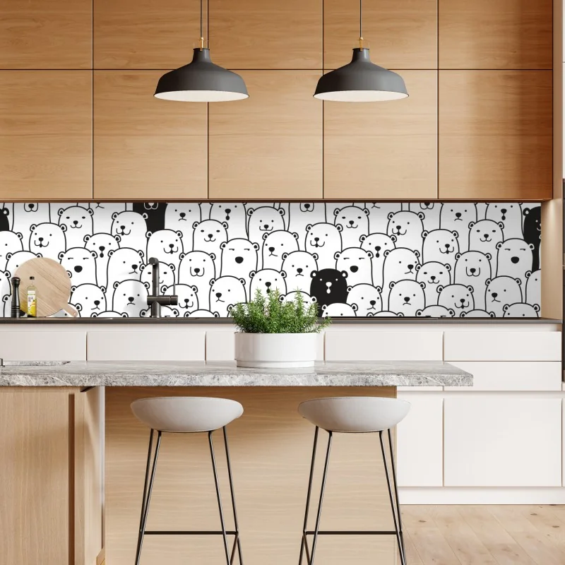 Naklejka repozycjonowalna botaniczny wzór z cytrynami – Wallissimo®