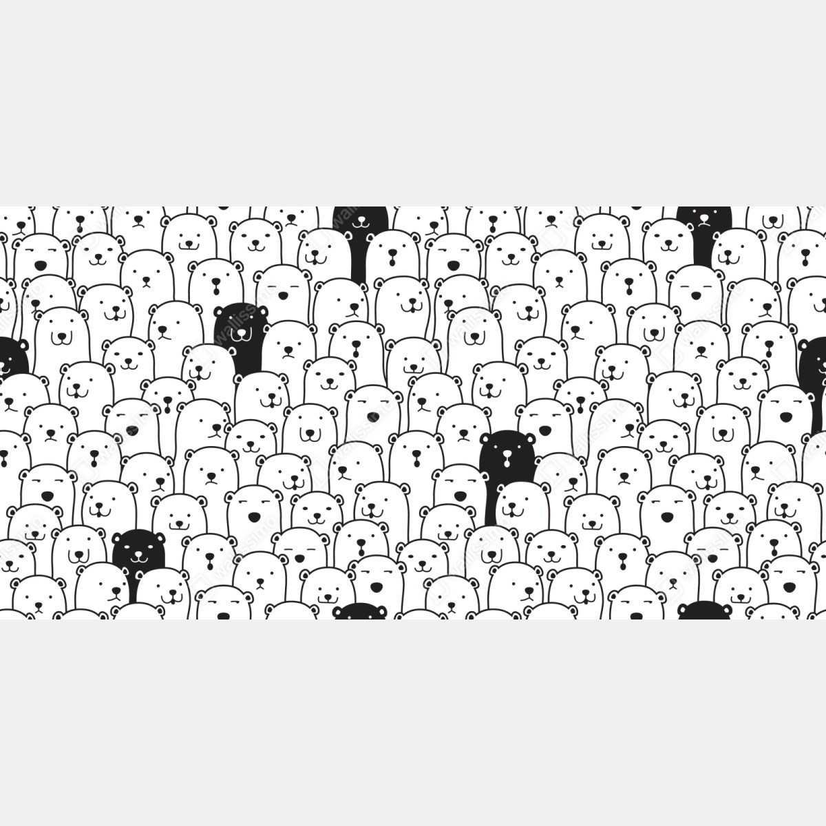 Naklejka repozycjonowalna uroczy wzór z misiami – Wallissimo® Naklejka repozycjonowalna uroczy wzór z misiami – Wallissimo®