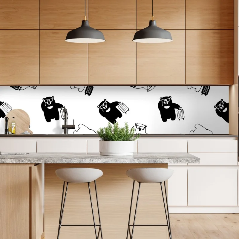 Naklejka repozycjonowalna Tower Bridge odbicie w odcieniach szarości – Wallissimo®