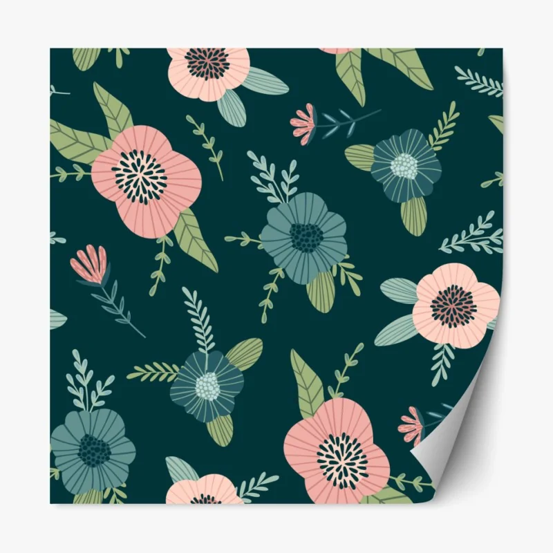 Naklejka repozycjonowalna delikatny dmuchawiec w monochromie – Wallissimo®