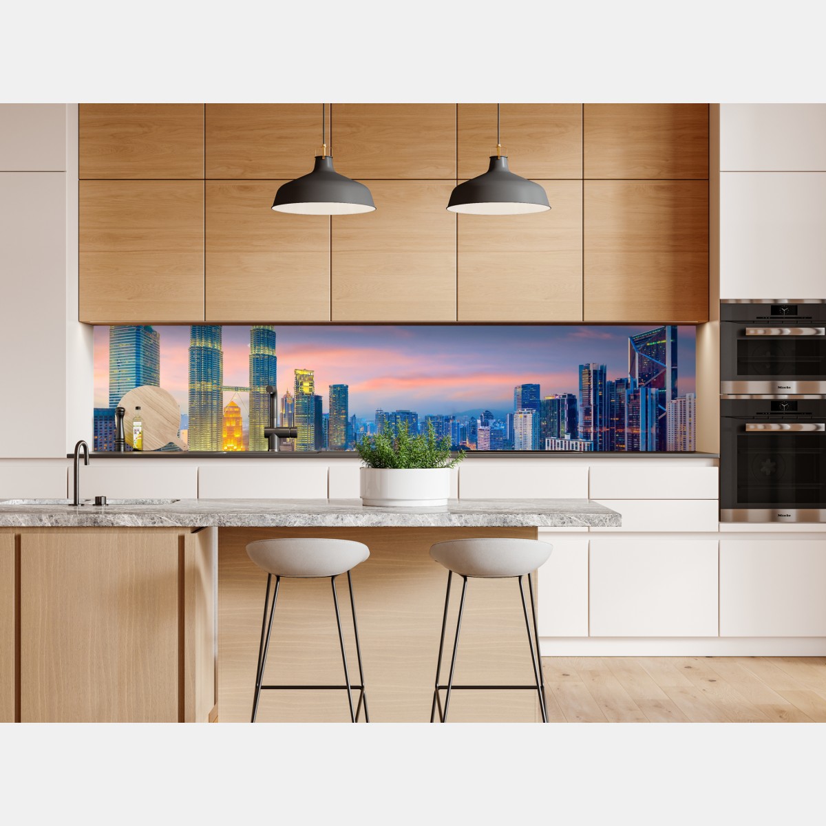 Naklejka repozycjonowalna Kuala Lumpur panorama miasta o zmierzchu – Wallissimo® Naklejka repozycjonowalna Kuala Lumpur panorama miasta o zmierzchu – Wallissimo®