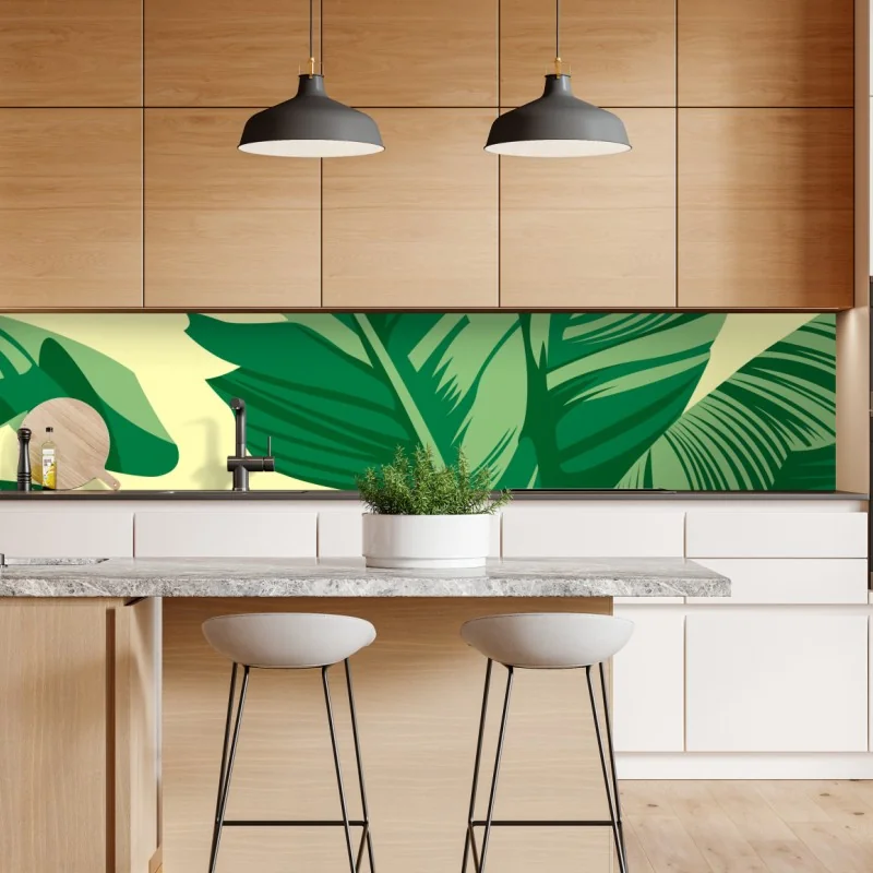 Naklejka repozycjonowalna botaniczny wzór z cytrynami – Wallissimo®