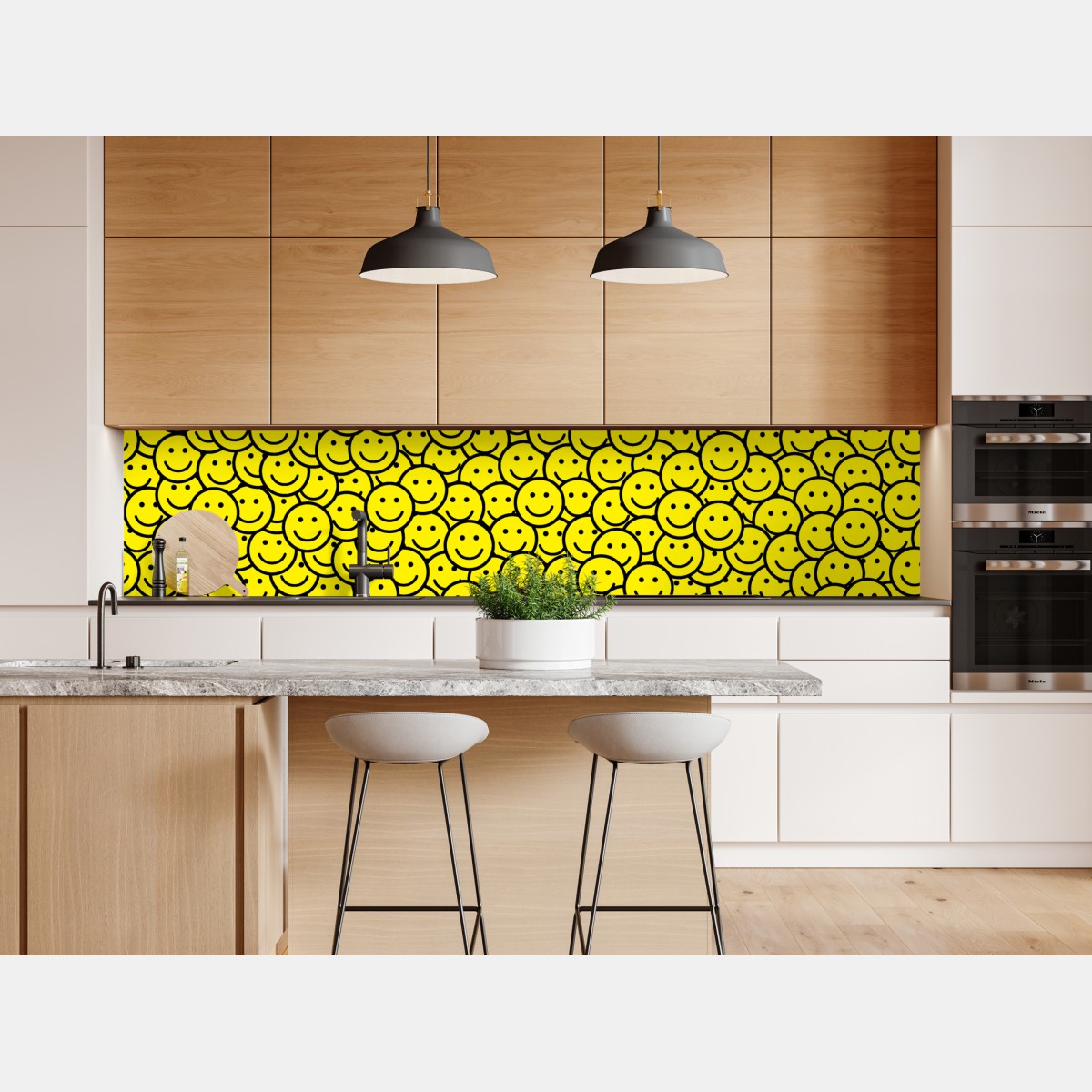 Naklejka repozycjonowalna wzór z uśmiechniętymi buźkami – Wallissimo® Naklejka repozycjonowalna wzór z uśmiechniętymi buźkami – Wallissimo®