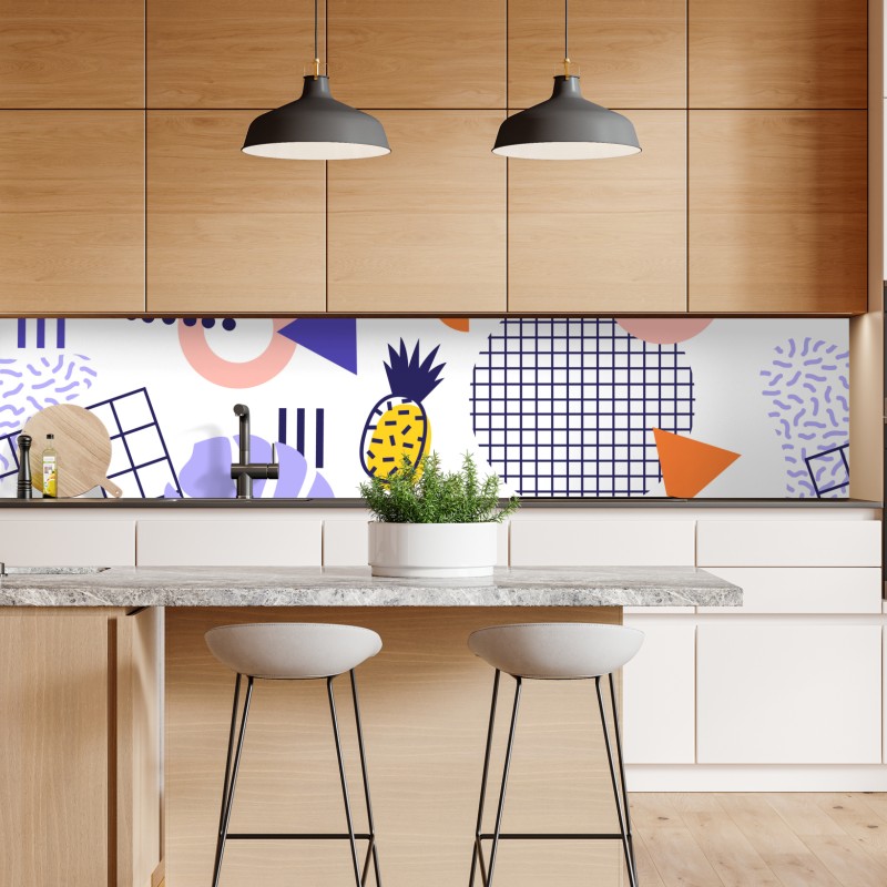 Naklejka repozycjonowalna Chicago panorama miasta w głębokich niebieskich tonach – Wallissimo®