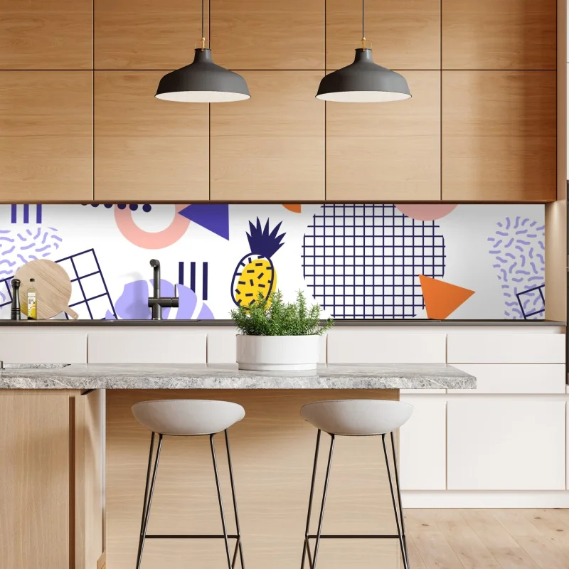 Naklejka repozycjonowalna pastelowy wzór z jaskółkami – Wallissimo®