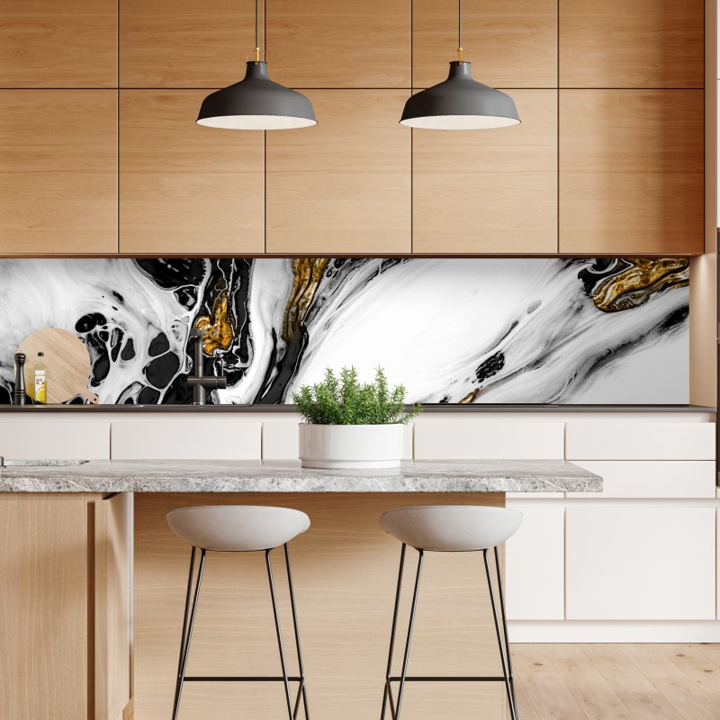 Naklejka repozycjonowalna turkusowe jezioro i górski pejzaż – Wallissimo®