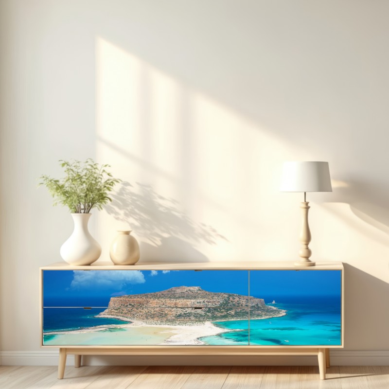 Naklejka repozycjonowalna Balos plaża i turkusowa laguna – Wallissimo® Naklejka repozycjonowalna Balos plaża i turkusowa laguna – Wallissimo®