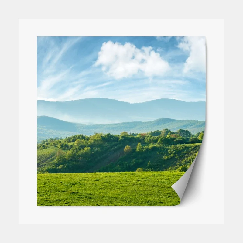 Naklejka repozycjonowalna słoneczna uliczka nad morzem z widokiem na zatokę – Wallissimo®