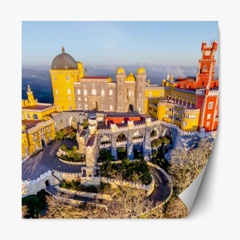 Naklejka repozycjonowalna intensywny pomarańczowy kwiat gerbery z bliska – Wallissimo®