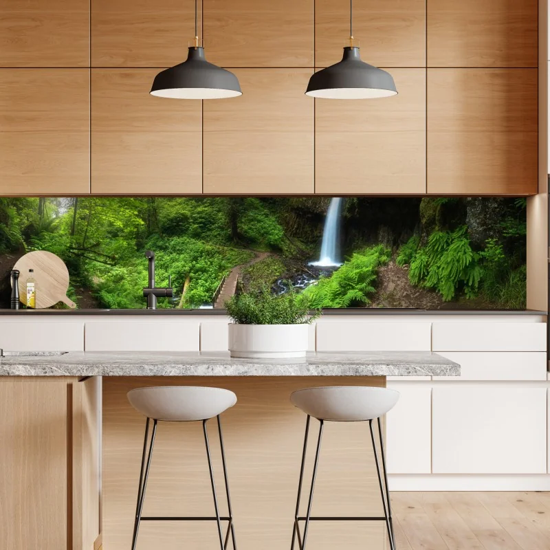 Naklejka repozycjonowalna Hongkong nocna panorama z Victoria Peak – Wallissimo®