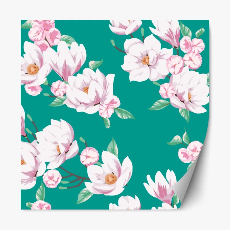 Naklejka repozycjonowalna złoty wzór liści na czarnym tle – Wallissimo®