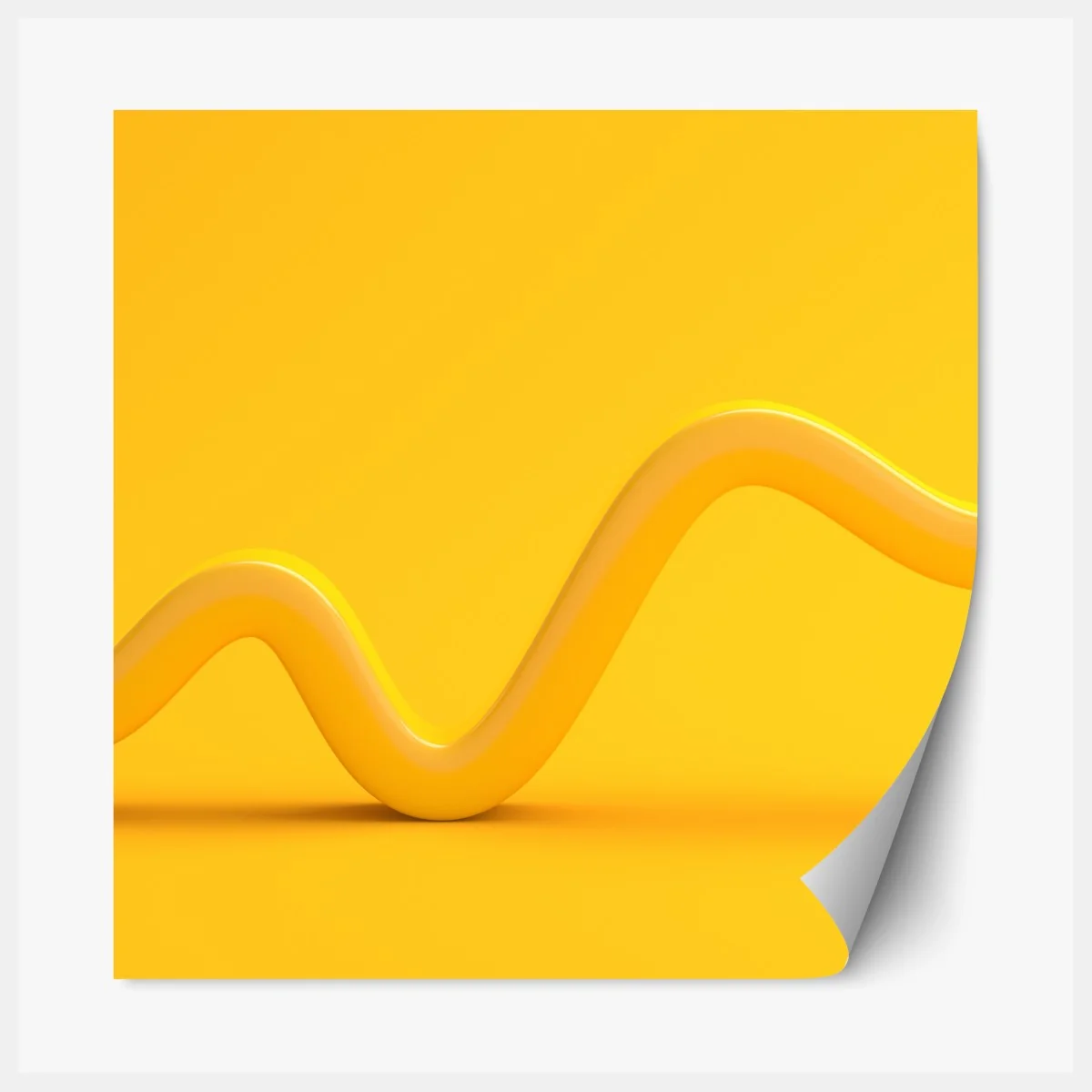 Naklejka repozycjonowalna słoneczna żółta 3d krzywa abstrakcyjna – Wallissimo® Naklejka repozycjonowalna słoneczna żółta 3d krzywa abstrakcyjna – Wallissimo®