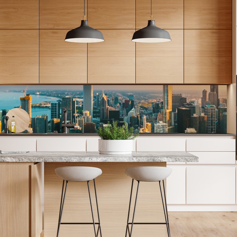 Naklejka repozycjonowalna złoty wzór falowy do dekoracji ściennej – Wallissimo®