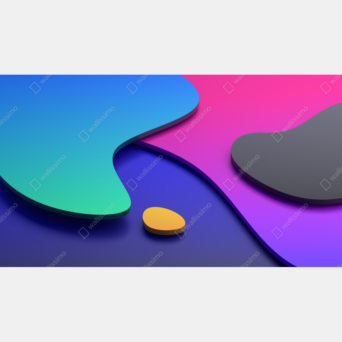 Naklejka repozycjonowalna żywe abstrakcyjne krzywe 3d – Wallissimo® Naklejka repozycjonowalna żywe abstrakcyjne krzywe 3d – Wallissimo®