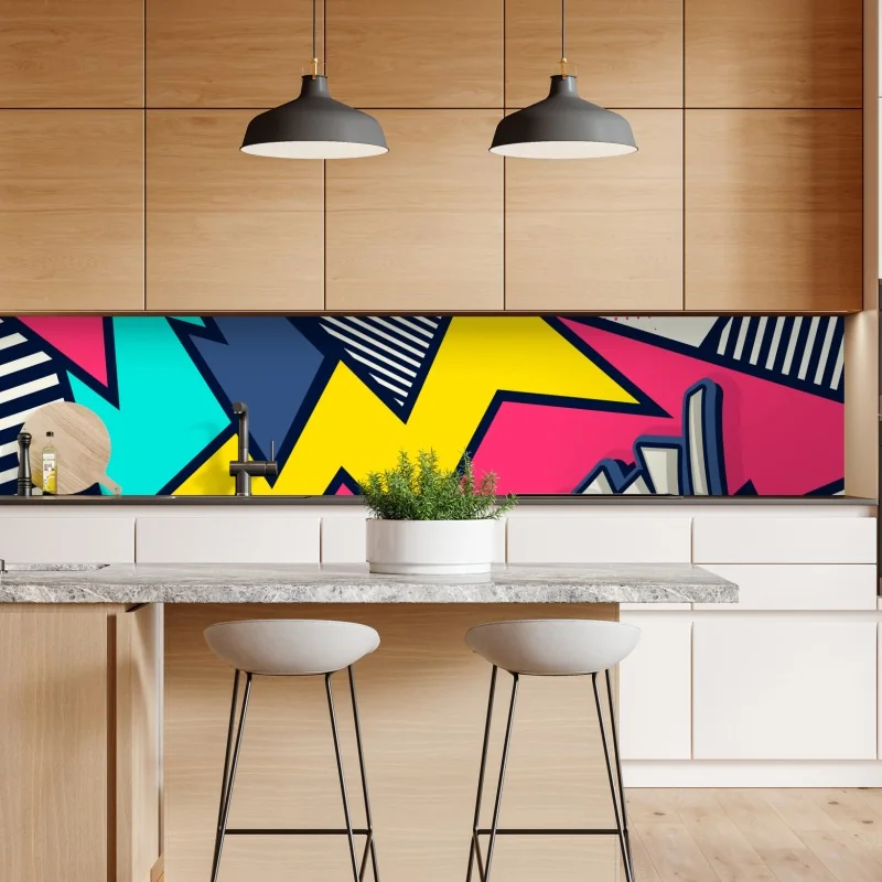 Naklejka repozycjonowalna zabawny wzór księżniczki z koronami i ustami – Wallissimo®