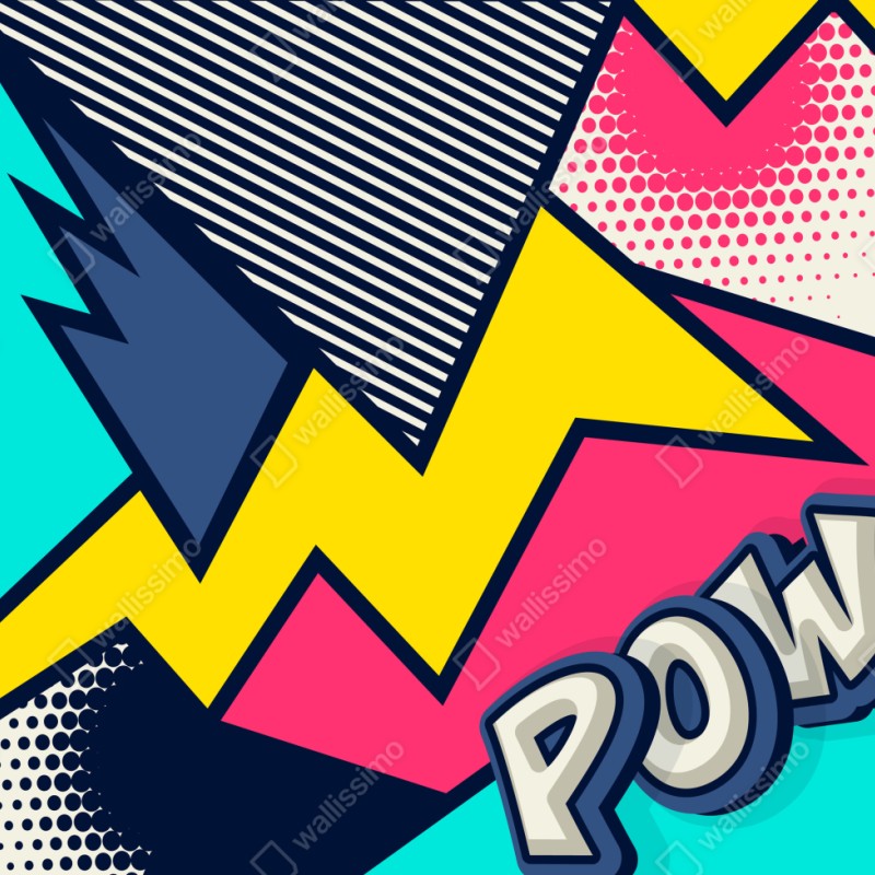 Naklejka repozycjonowalna eksplozja komiksowego pop artu – Wallissimo® Naklejka repozycjonowalna eksplozja komiksowego pop artu – Wallissimo®