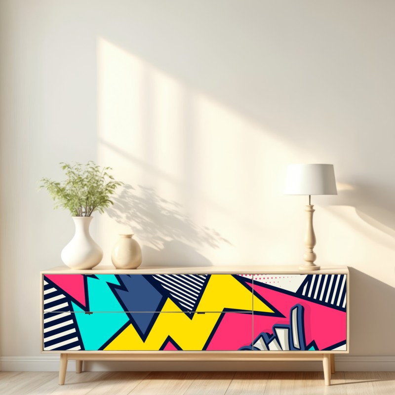 Naklejka repozycjonowalna eksplozja komiksowego pop artu – Wallissimo® Naklejka repozycjonowalna eksplozja komiksowego pop artu – Wallissimo®