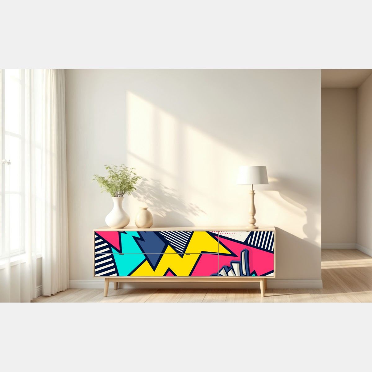 Naklejka repozycjonowalna eksplozja komiksowego pop artu – Wallissimo® Naklejka repozycjonowalna eksplozja komiksowego pop artu – Wallissimo®