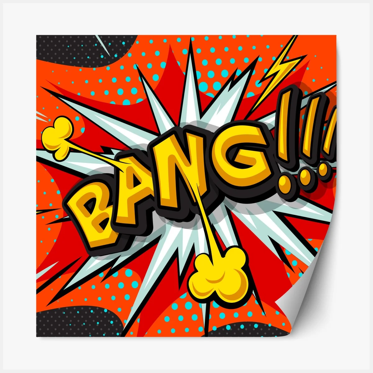 Naklejka repozycjonowalna komiksowa eksplozja pop art – Wallissimo® Naklejka repozycjonowalna komiksowa eksplozja pop art – Wallissimo®