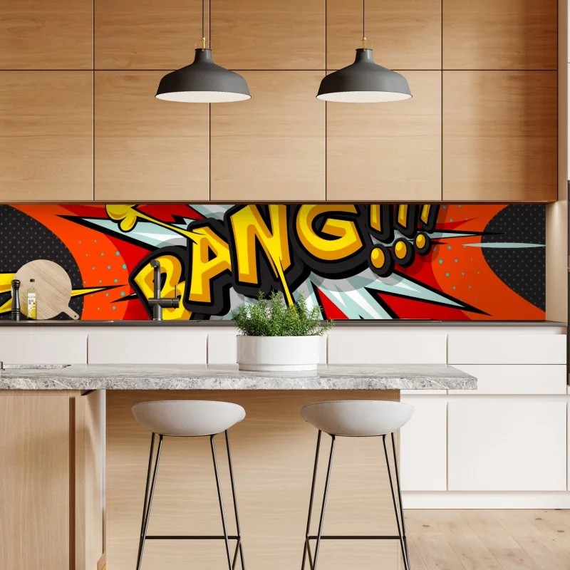 Naklejka repozycjonowalna komiksowa eksplozja pop art – Wallissimo® Naklejka repozycjonowalna komiksowa eksplozja pop art – Wallissimo®