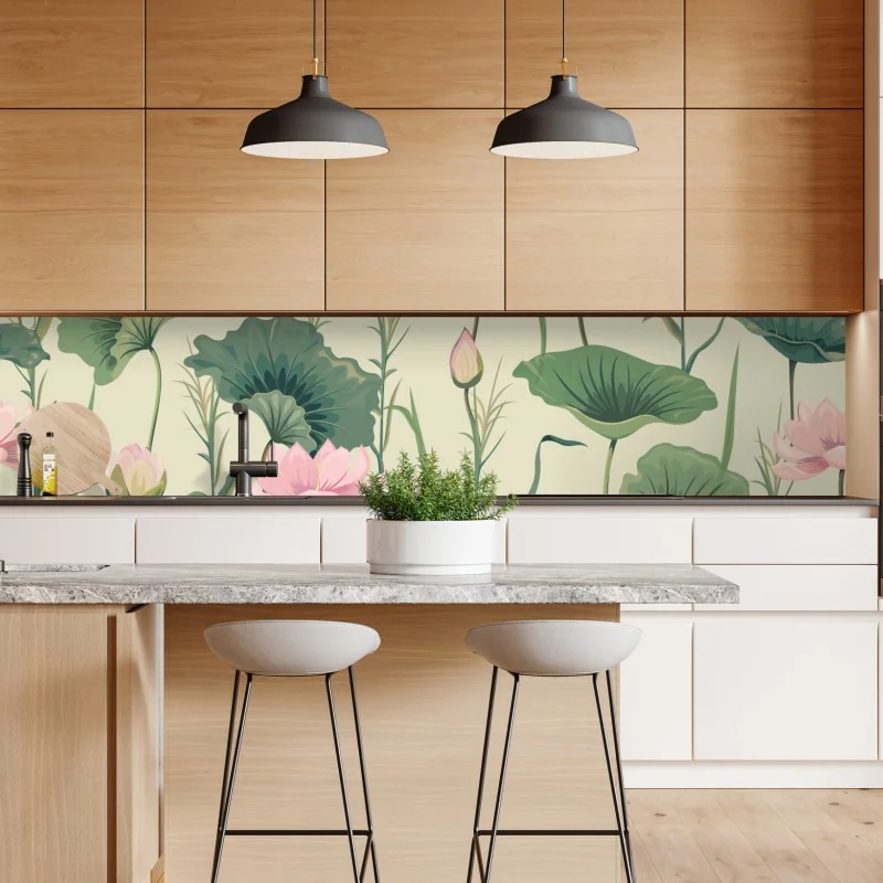 Naklejka repozycjonowalna złote modrzewie i Matterhorn – Wallissimo®