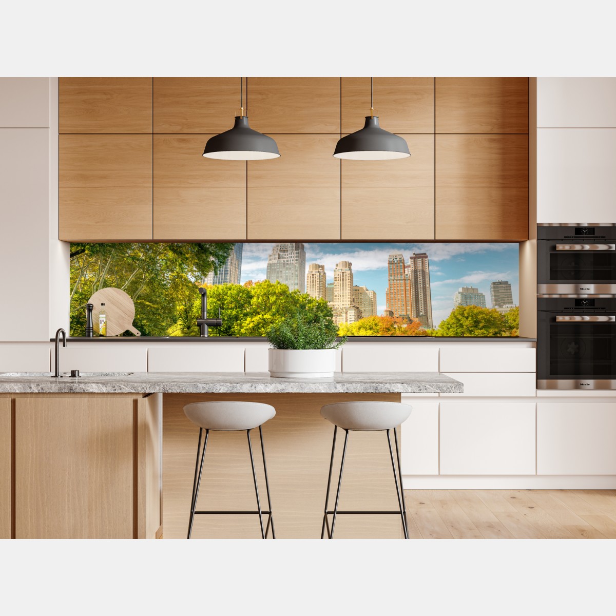 Naklejka repozycjonowalna Central Park jesienna panorama – Wallissimo® Naklejka repozycjonowalna Central Park jesienna panorama – Wallissimo®