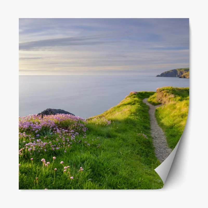 Naklejka repozycjonowalna słoneczna żółta 3d krzywa abstrakcyjna – Wallissimo®