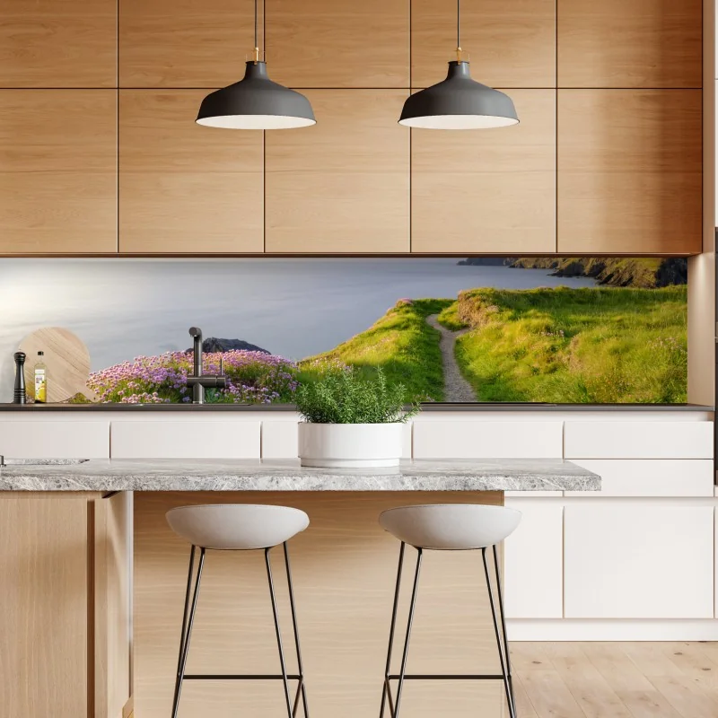 Naklejka repozycjonowalna słoneczna żółta 3d krzywa abstrakcyjna – Wallissimo®