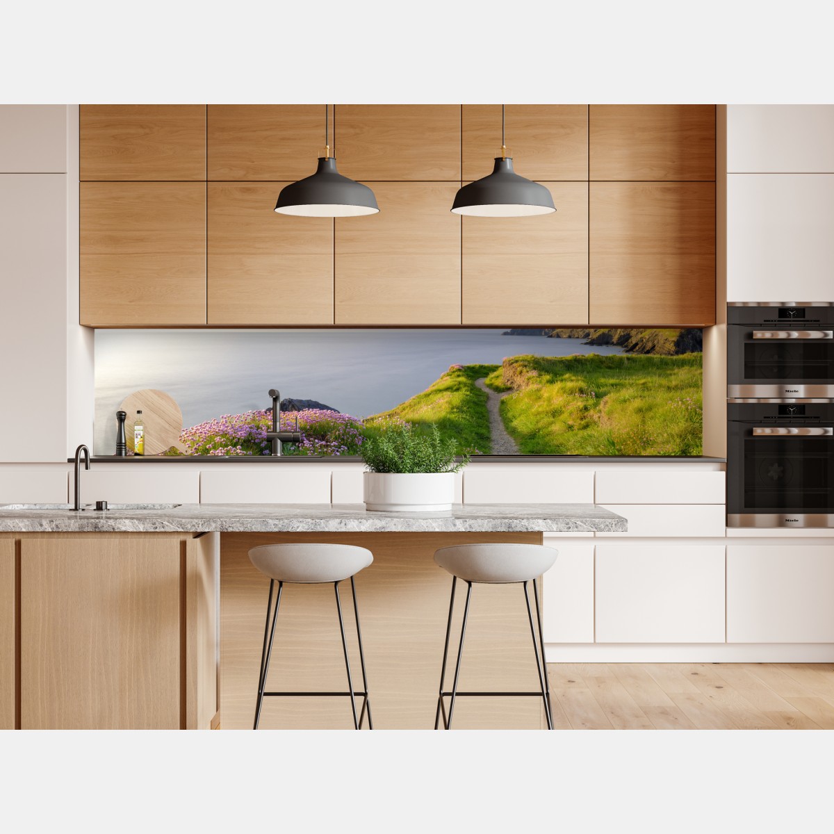 Naklejka repozycjonowalna zatoka Ceibwr ścieżka nadmorska o zmierzchu – Wallissimo® Naklejka repozycjonowalna zatoka Ceibwr ścieżka nadmorska o zmierzchu – Wallissimo®