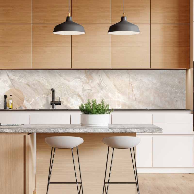 Naklejka repozycjonowalna tropikalny wzór z kakadu i kwiatami – Wallissimo®