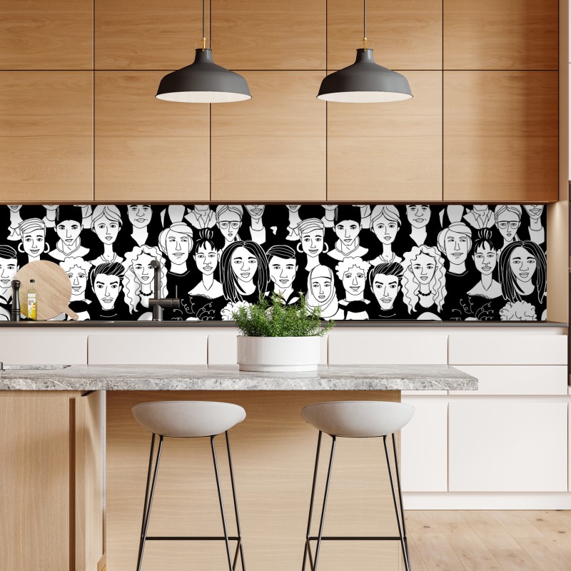 Naklejka repozycjonowalna zabawny wzór gepardów na turkusowym tle – Wallissimo®