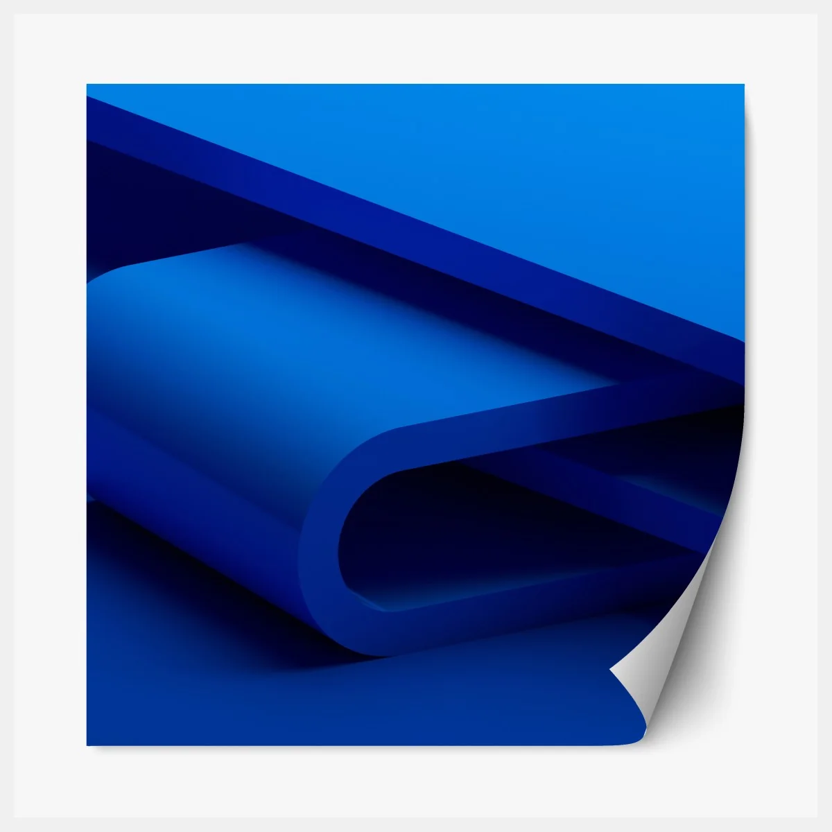 Naklejka repozycjonowalna minimalna niebieska wstęga geometryczna – Wallissimo® Naklejka repozycjonowalna minimalna niebieska wstęga geometryczna – Wallissimo®