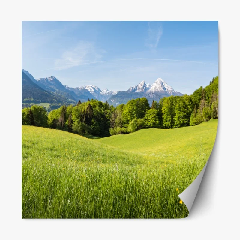 Naklejka repozycjonowalna Góra Fuji z kwitnącą sakurą o wschodzie słońca – Wallissimo®