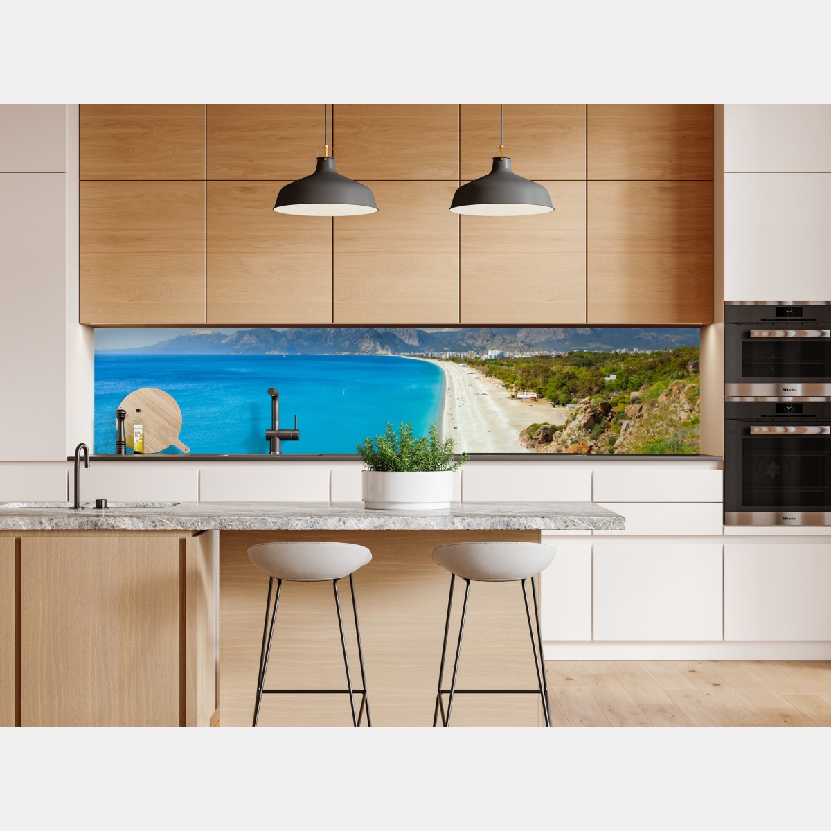 Naklejka repozycjonowalna spokojna plaża Konyaalti, Antalya – Wallissimo® Naklejka repozycjonowalna spokojna plaża Konyaalti, Antalya – Wallissimo®