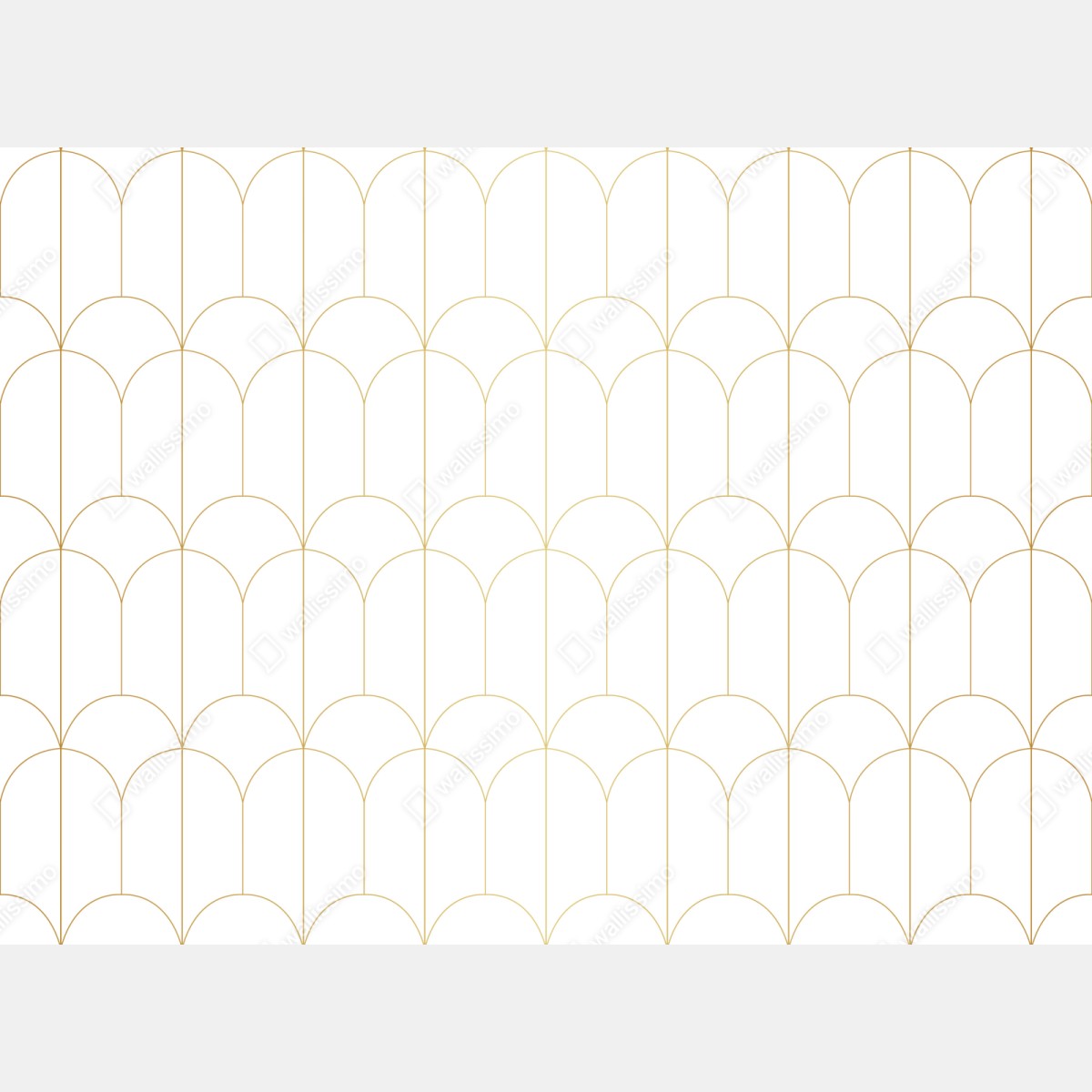 Naklejka repozycjonowalna złoty art deco łukowy wzór – Wallissimo® Naklejka repozycjonowalna złoty art deco łukowy wzór – Wallissimo®