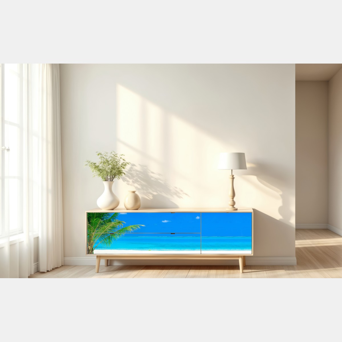 Naklejka repozycjonowalna Malediwy tropikalna plaża raj – Wallissimo® Naklejka repozycjonowalna Malediwy tropikalna plaża raj – Wallissimo®