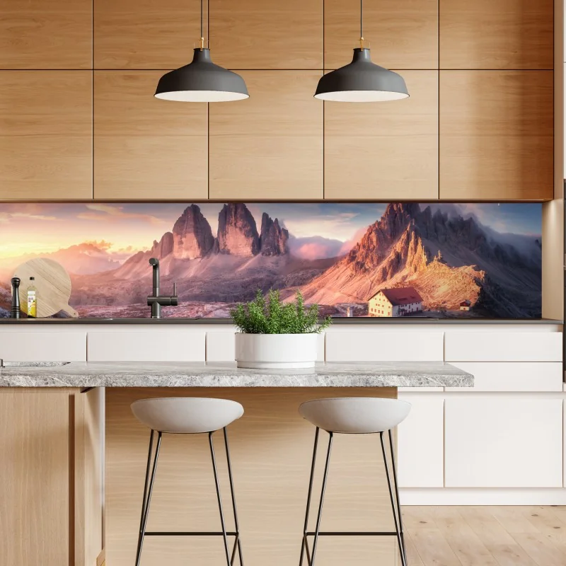 Naklejka repozycjonowalna widok z lotu ptaka na zatokę Port de Sóller – Wallissimo®