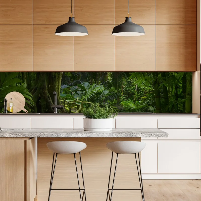 Naklejka repozycjonowalna żurawie i kwiaty persymony – Wallissimo®