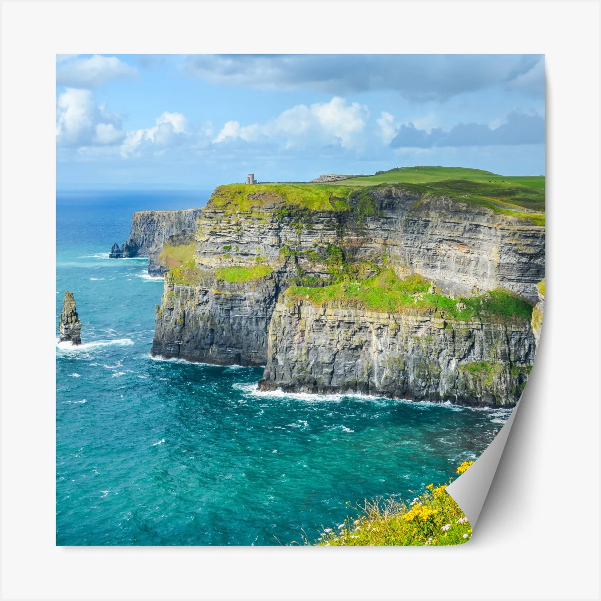 Naklejka repozycjonowalna dramatyczne klify nadmorskie i widok na ocean – Wallissimo® Naklejka repozycjonowalna dramatyczne klify nadmorskie i widok na ocean – Wallissimo®