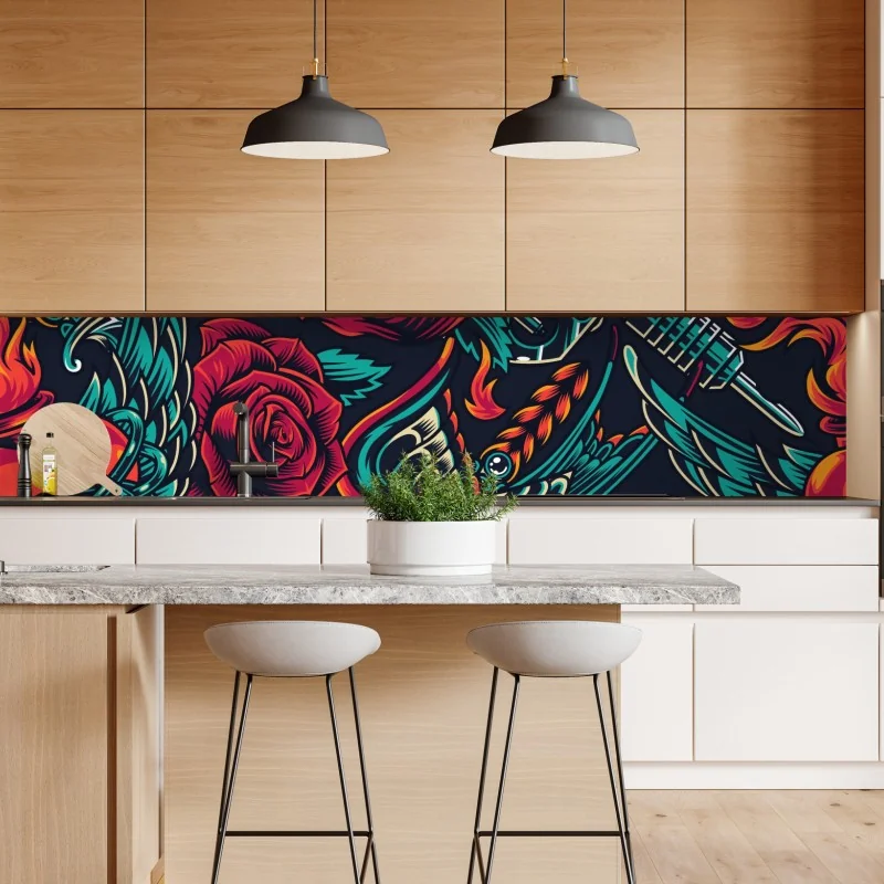 Naklejka repozycjonowalna żywe abstrakcyjne oko w stylu pop art – Wallissimo®