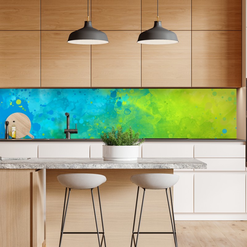 Naklejka repozycjonowalna spokojna zielona kładka nad rzeką – Wallissimo®